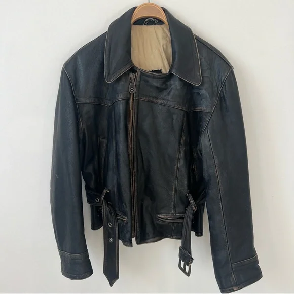 Leather jacket vintage, Collezione Informale. Made in Greece